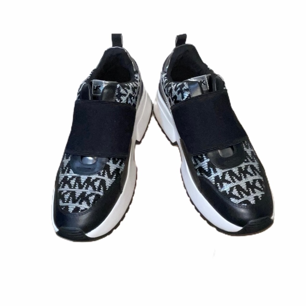 Michael Kors Cosmo Logo Sequined Slip on Sneakers. Size 8.5 EUC - Picture 11 of 14